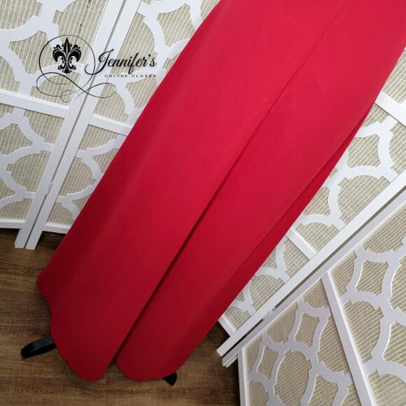 Michaelangelo Red Sequined and Chiffon Halter Dress Size 12 - Picture 9 of 12